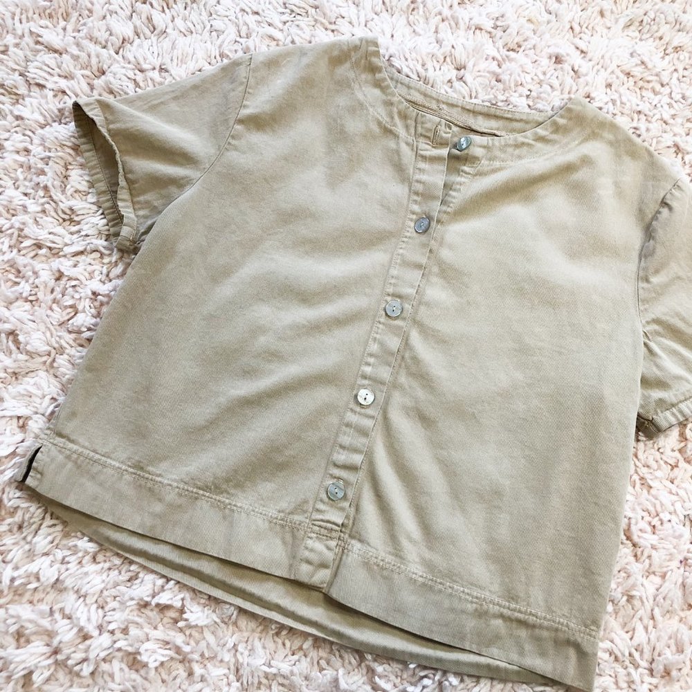 Vintage No Brand Button Up Short Sleeve T-Shirt